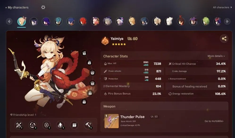 GI1536 C4 Durin With Signature Weapon, High AR, Many 4-Star Weapons 